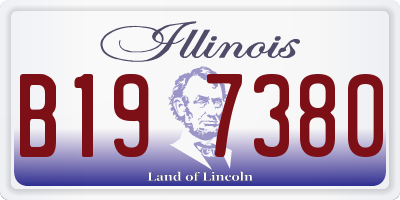 IL license plate B197380