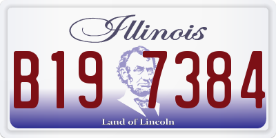 IL license plate B197384