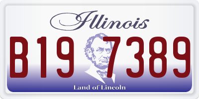 IL license plate B197389