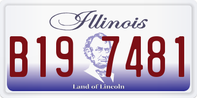 IL license plate B197481