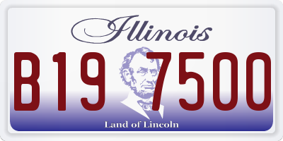 IL license plate B197500