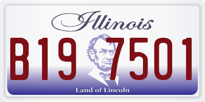 IL license plate B197501