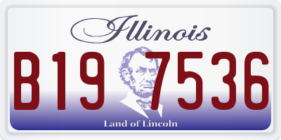 IL license plate B197536
