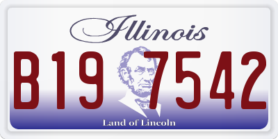 IL license plate B197542