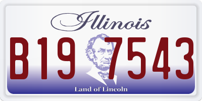 IL license plate B197543