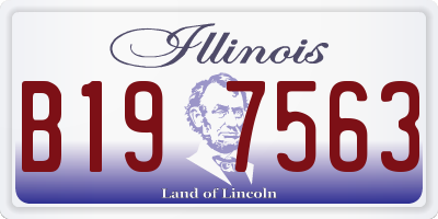 IL license plate B197563