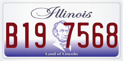 IL license plate B197568