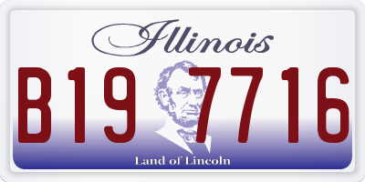 IL license plate B197716