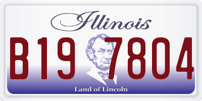IL license plate B197804