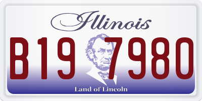 IL license plate B197980