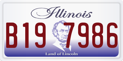 IL license plate B197986