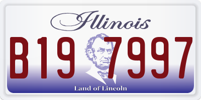 IL license plate B197997