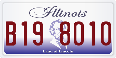 IL license plate B198010