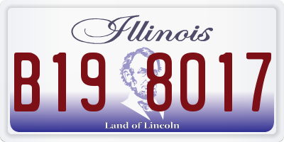 IL license plate B198017