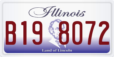 IL license plate B198072
