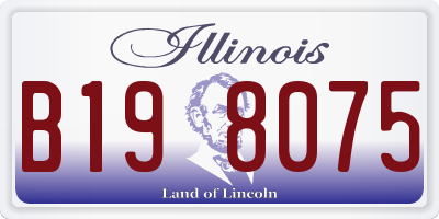 IL license plate B198075