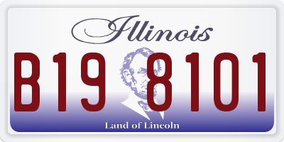 IL license plate B198101