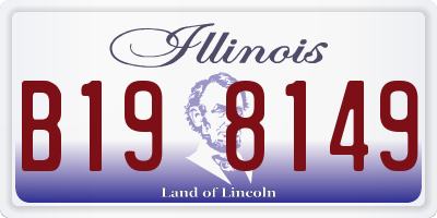 IL license plate B198149