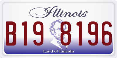 IL license plate B198196