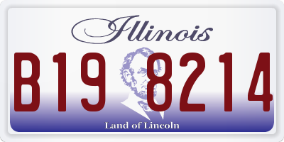 IL license plate B198214