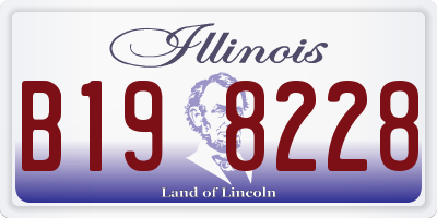 IL license plate B198228
