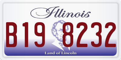 IL license plate B198232