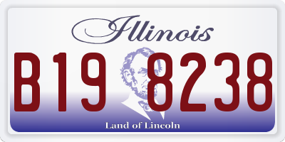 IL license plate B198238