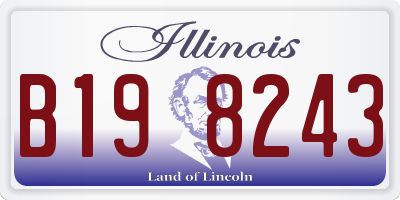 IL license plate B198243