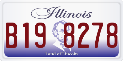 IL license plate B198278