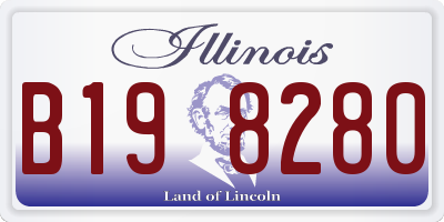 IL license plate B198280