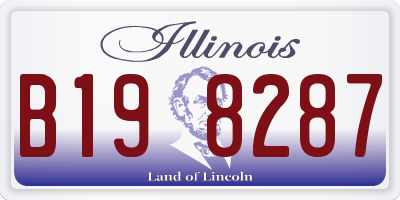IL license plate B198287