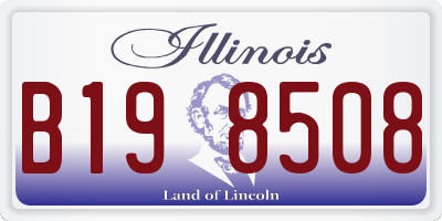IL license plate B198508