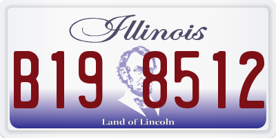 IL license plate B198512