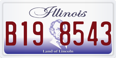 IL license plate B198543