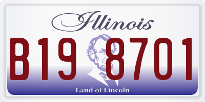 IL license plate B198701