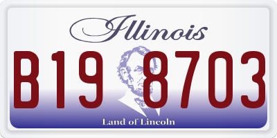 IL license plate B198703
