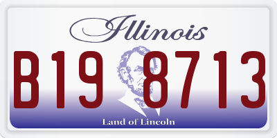 IL license plate B198713
