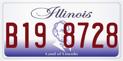 IL license plate B198728