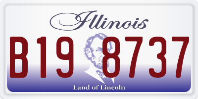 IL license plate B198737