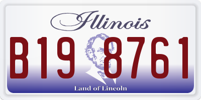 IL license plate B198761