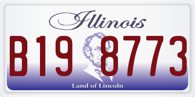 IL license plate B198773