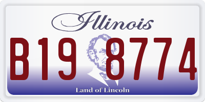 IL license plate B198774