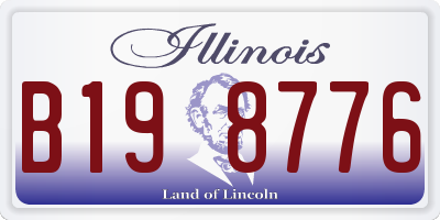 IL license plate B198776