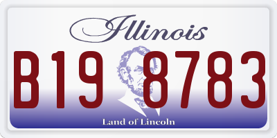 IL license plate B198783