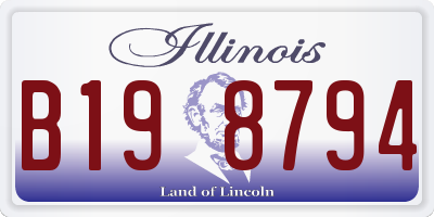 IL license plate B198794