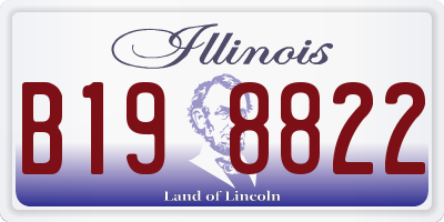 IL license plate B198822