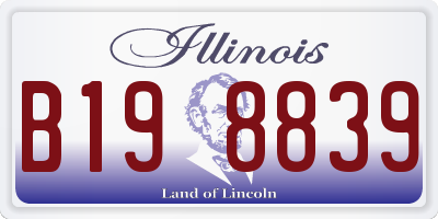 IL license plate B198839