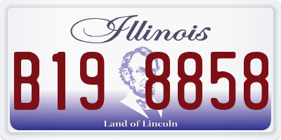 IL license plate B198858