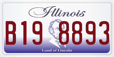 IL license plate B198893
