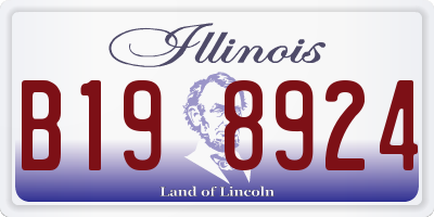 IL license plate B198924
